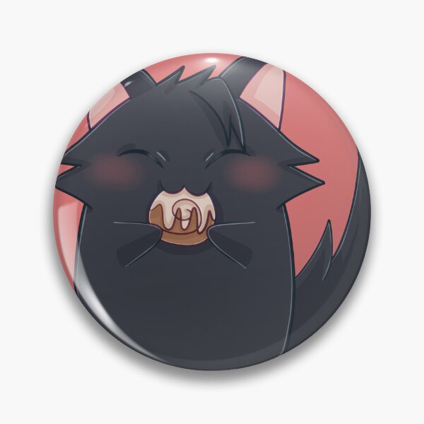 Item preview, Black anime kitten with a big appetite designed and sold by Nihiruart.