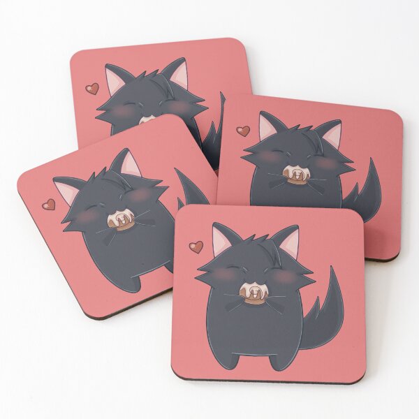 Item preview, Black anime kitten with a big appetite designed and sold by Nihiruart.
