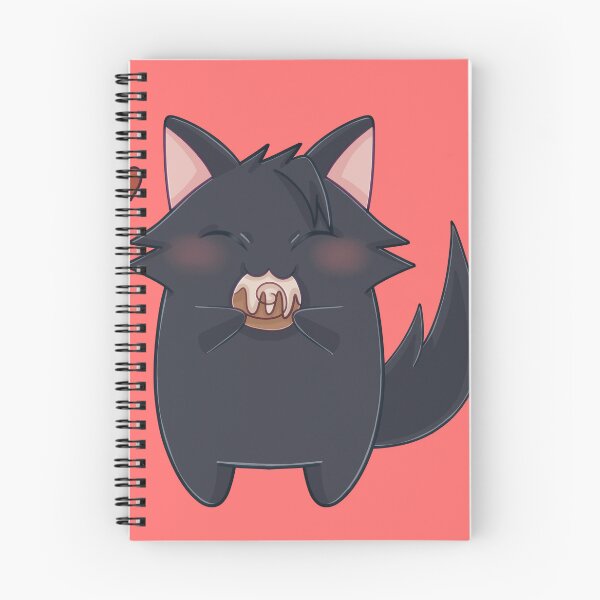 Item preview, Black anime kitten with a big appetite designed and sold by Nihiruart.