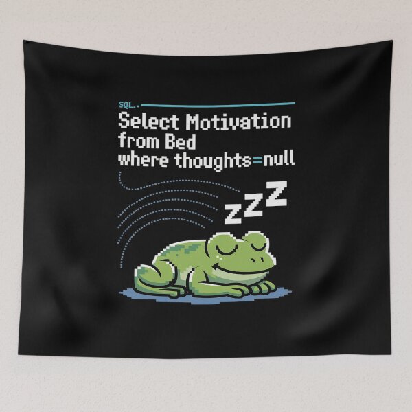 Item preview, Select Sleepy – Funny SQL Pixel Frog Dev designed and sold by LinlinsDemons.