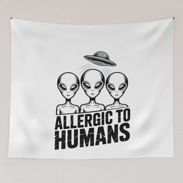 Item preview, Funny Aliens Introvert Allergic To Humans UFO Aliens Lover designed and sold by MinaReinger.