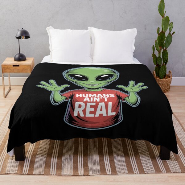 Item preview, Funny Alien Humans Aren't Real Cute UFO Gift designed and sold by AmparoBoyle.