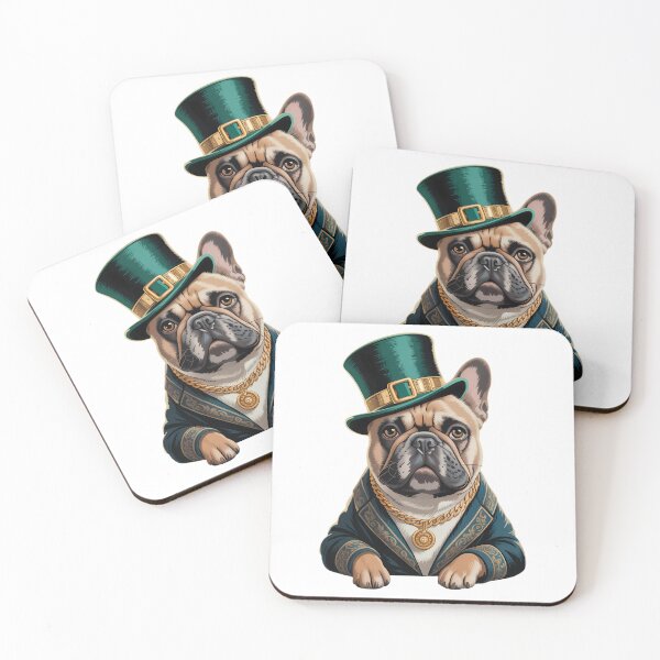 Aperçu de l'œuvre Fête de la Saint-Patrick - Bouledogue irlandais - Adorable bouledogue pour la Saint-Patrick créée et vendue par AsteriskDatBArt.
