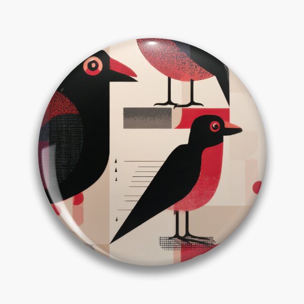 Item preview, Abstract Geometric Crows – Modern Minimalist Bird Seamless Pattern Art designed and sold by dawnleblanc55.