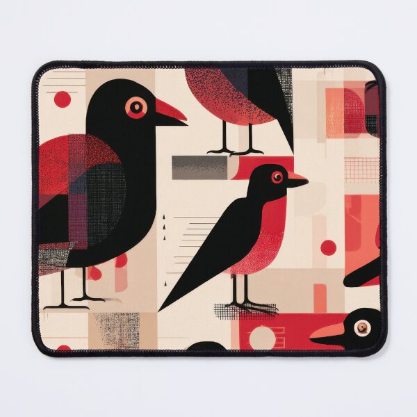Item preview, Abstract Geometric Crows – Modern Minimalist Bird Seamless Pattern Art designed and sold by dawnleblanc55.