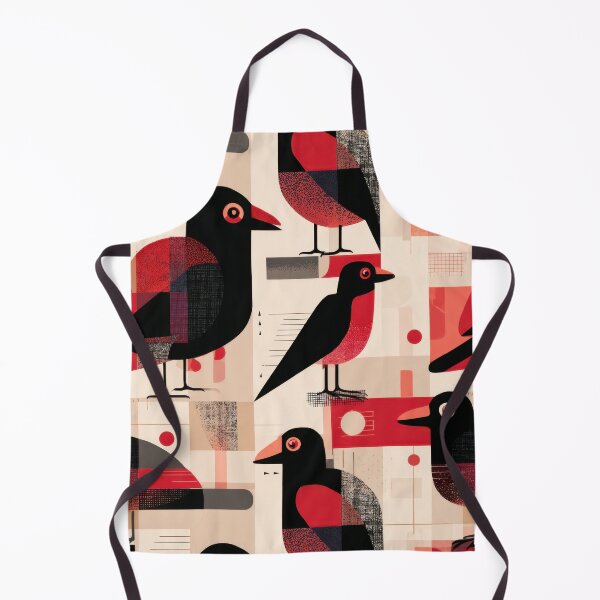 Item preview, Abstract Geometric Crows – Modern Minimalist Bird Seamless Pattern Art designed and sold by dawnleblanc55.