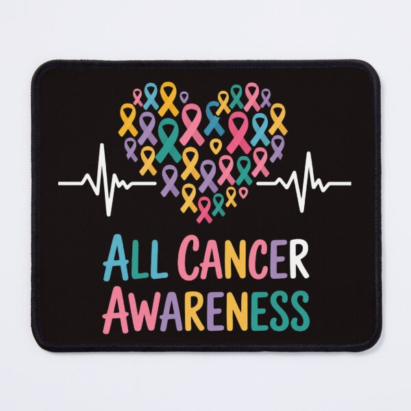 Item preview, All Cancer Matters Heartbeat Multicolor Ribbon Awareness designed and sold by RopboxRone.