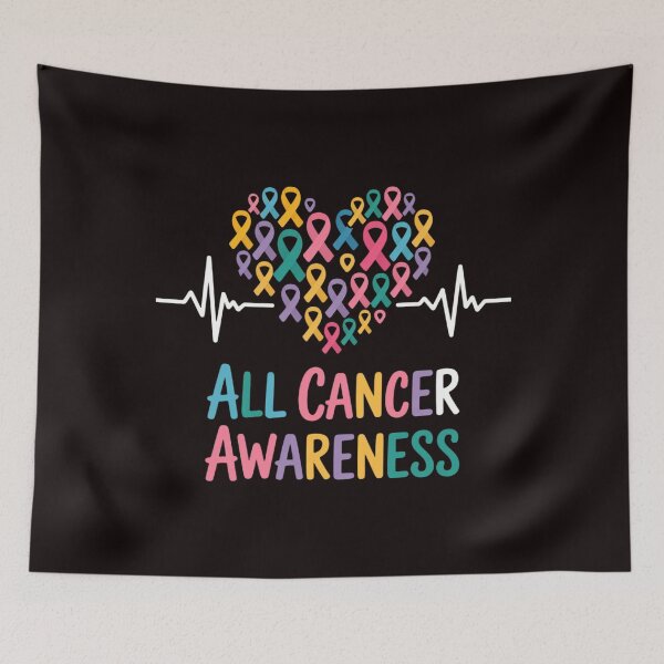 Item preview, All Cancer Matters Heartbeat Multicolor Ribbon Awareness designed and sold by RopboxRone.