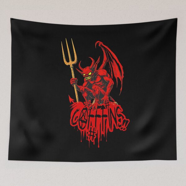 Item preview, Little Devil Imp - Satanic Demon Graffiti Streetwear designed and sold by CoffinsArt.