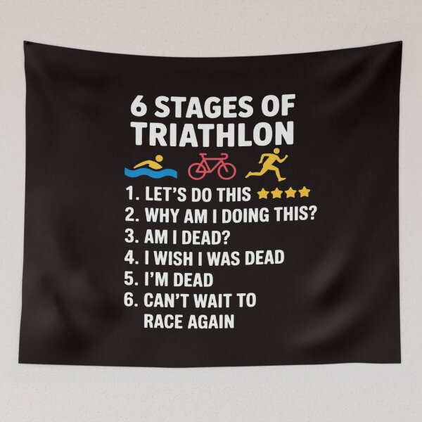 Item preview, 6 Stages Of Triathlon - Athlete Running Swimming Bicycling designed and sold by RopboxRone.