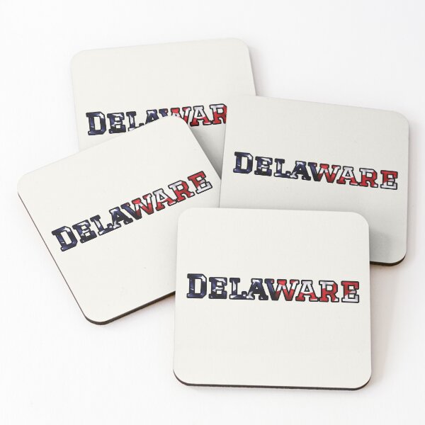 Item preview, Delaware USA Flag Typography – Patriotic Stars and Stripes American Pride Design designed and sold by Long Family Gifts.