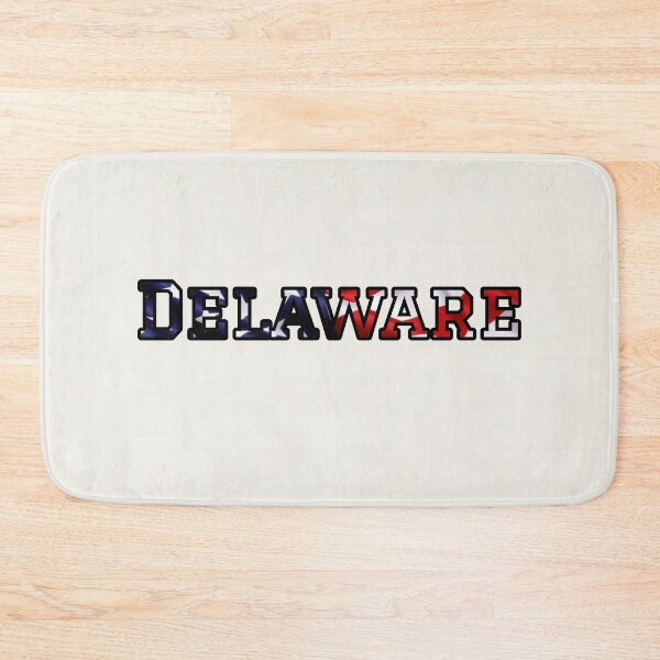 Item preview, Delaware USA Flag Typography – Patriotic Stars and Stripes American Pride Design designed and sold by Long Family Gifts.