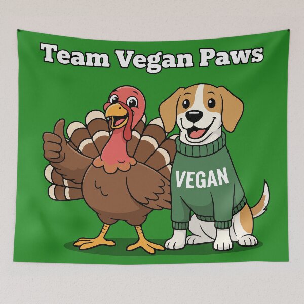 Item preview, Team Vegan Paws | Thanksgiving Dog designed and sold by SillyPawsStudio.