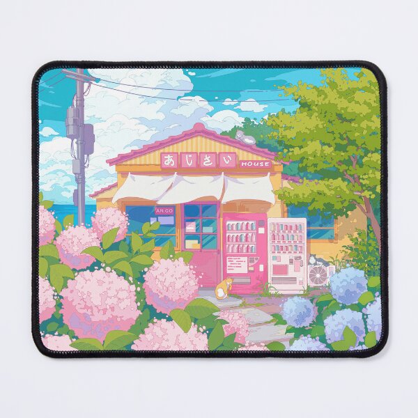 Item preview, The Hydrangea house, kawaii cats, flowers, and wonderful sky designed and sold by AnGoArt.