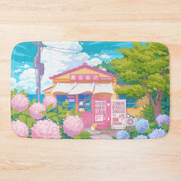 Item preview, The Hydrangea house, kawaii cats, flowers, and wonderful sky designed and sold by AnGoArt.