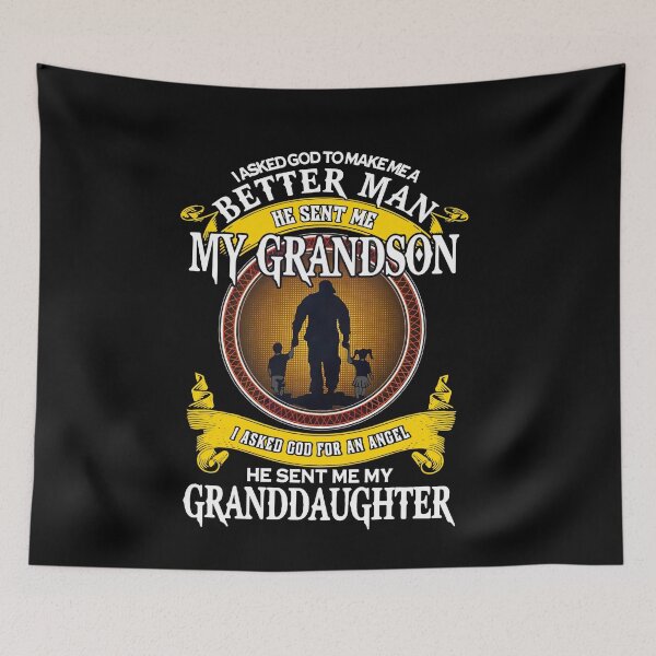 Item preview, i Asked god to Make me Better Men he Sent me My Grandson Granddaughter t Shirt  designed and sold by EdvardSoderberg.