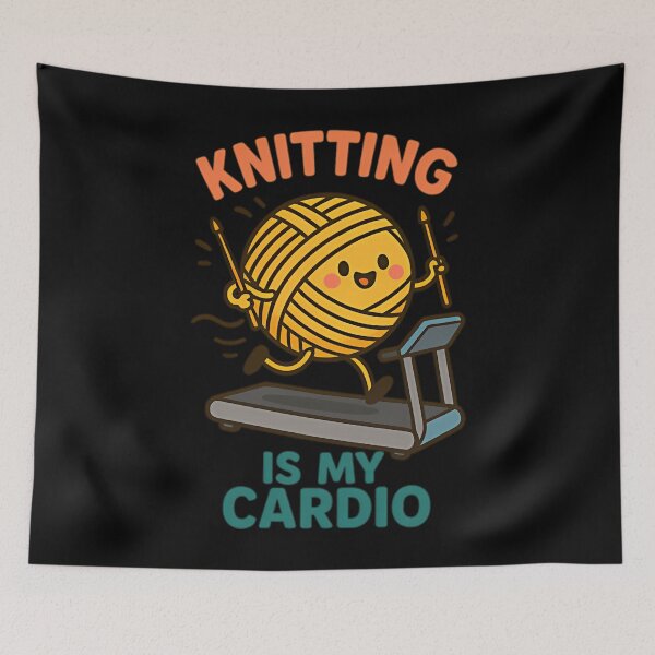 Item preview, Knitting Is My Cardio  Funny Yarn Lover Design designed and sold by PatsyMargie.