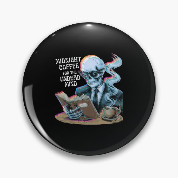 Item preview, Midnight Coffee Undead Mind Skeleton Reading Book Caffeine designed and sold by MarionCharleen.
