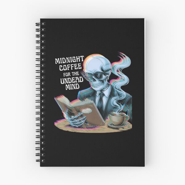 Item preview, Midnight Coffee Undead Mind Skeleton Reading Book Caffeine designed and sold by MarionCharleen.