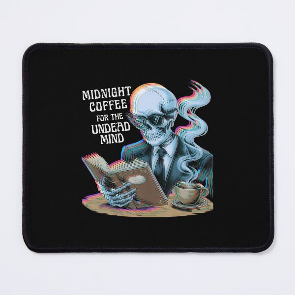 Item preview, Midnight Coffee Undead Mind Skeleton Reading Book Caffeine designed and sold by MarionCharleen.