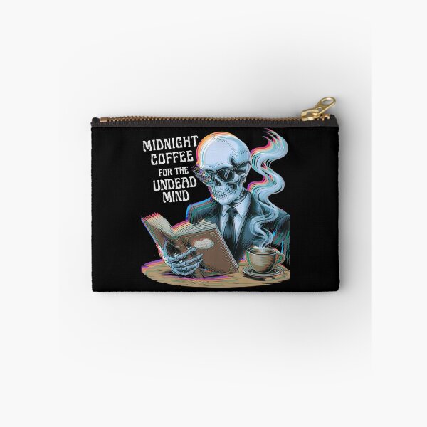 Item preview, Midnight Coffee Undead Mind Skeleton Reading Book Caffeine designed and sold by MarionCharleen.
