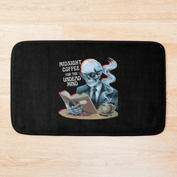 Item preview, Midnight Coffee Undead Mind Skeleton Reading Book Caffeine designed and sold by MarionCharleen.