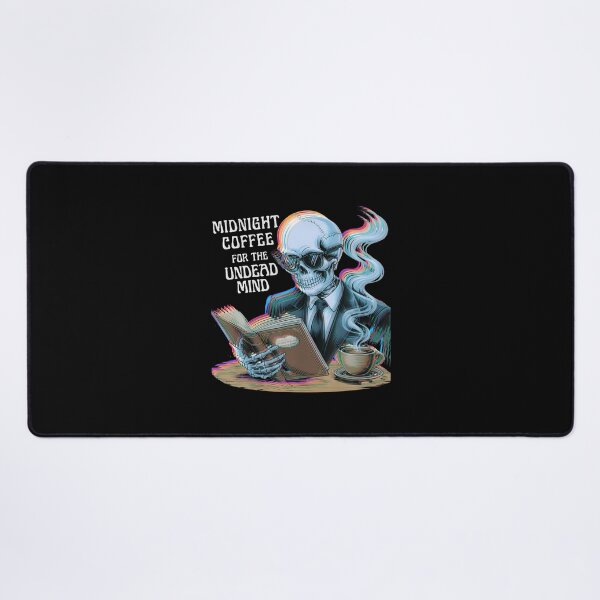 Item preview, Midnight Coffee Undead Mind Skeleton Reading Book Caffeine designed and sold by MarionCharleen.