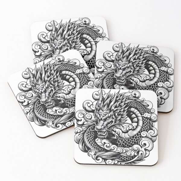 Item preview, Mythical Dragon Linework Illustration designed and sold by nickyMabe77.