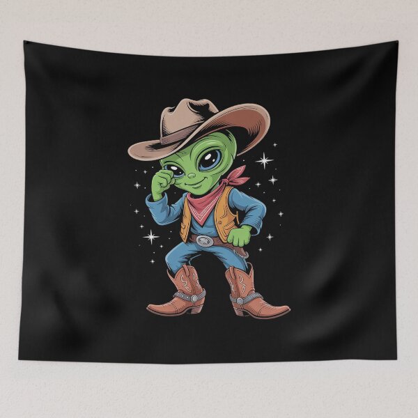 Item preview, Dabbing alien cowboy costume Halloween kids UFO cosplay men designed and sold by AmparoBoyle.