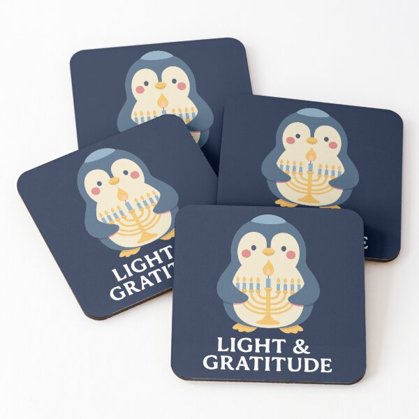 Item preview, Light & Gratitude – Kawaii Menorah Penguin designed and sold by Thank-HaShem.