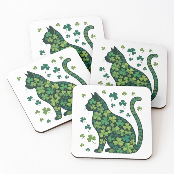 Item preview, St. Patrick's Day Cat Irish Shamrock Cat designed and sold by CruelShadesSt.