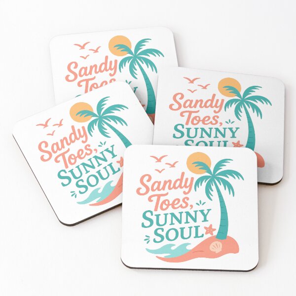 Item preview, Sandy Toes Sunny Soul – Cute Beach Summer Vibes Sticker designed and sold by inkoutninja.