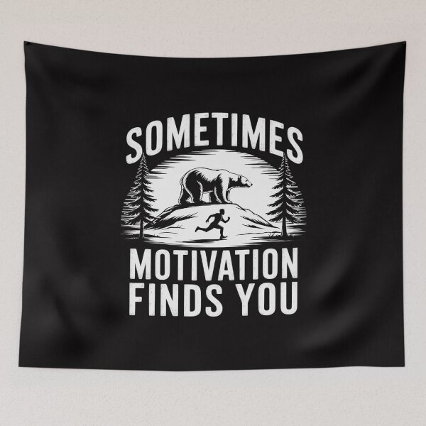 Item preview, Sometimes motivation finds you - Bear Camping designed and sold by Silicula.