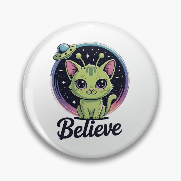 Item preview, Cute Alien Cat Belive in UFO Kawaii designed and sold by HaileyRobel.
