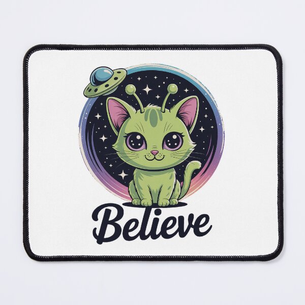 Item preview, Cute Alien Cat Belive in UFO Kawaii designed and sold by HaileyRobel.