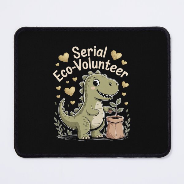 Item preview, Serial Eco-Volunteer Dinosaur Cartoon Planting Trees designed and sold by velltoons.