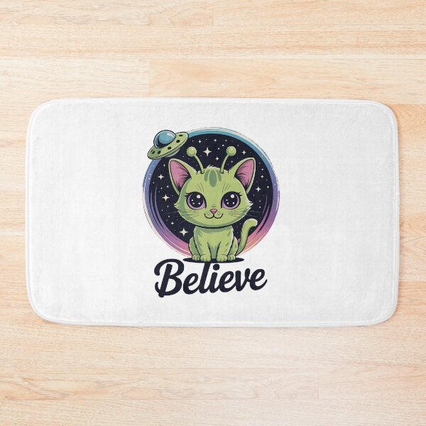 Item preview, Cute Alien Cat Belive in UFO Kawaii designed and sold by HaileyRobel.