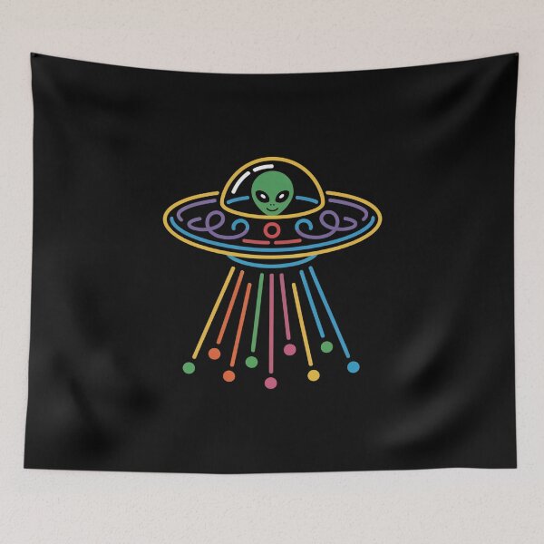 Item preview, Colorful Alien Ufo Lines Cute Toddler Girls Boys Kids Women  designed and sold by AmparoBoyle.