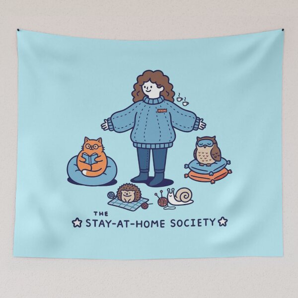 Item preview, The Stay-at-Home Society: Introverts and Hosts designed and sold by ArtPandax.