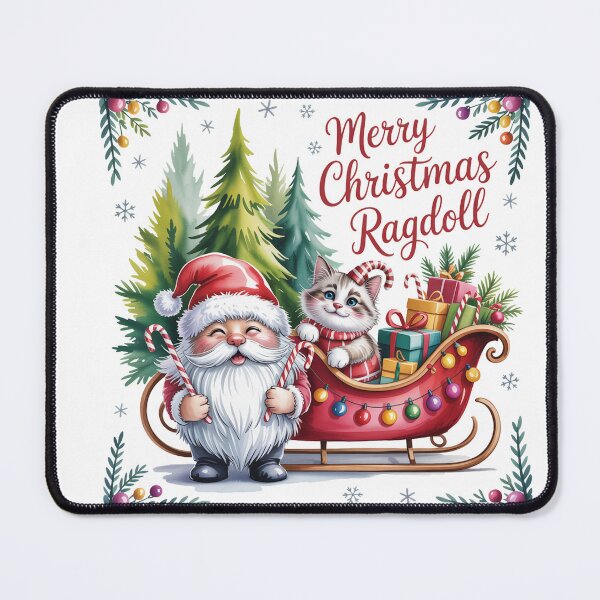 Item preview, Ragdoll cat merry Christmas Santa designed and sold by kaka8888.