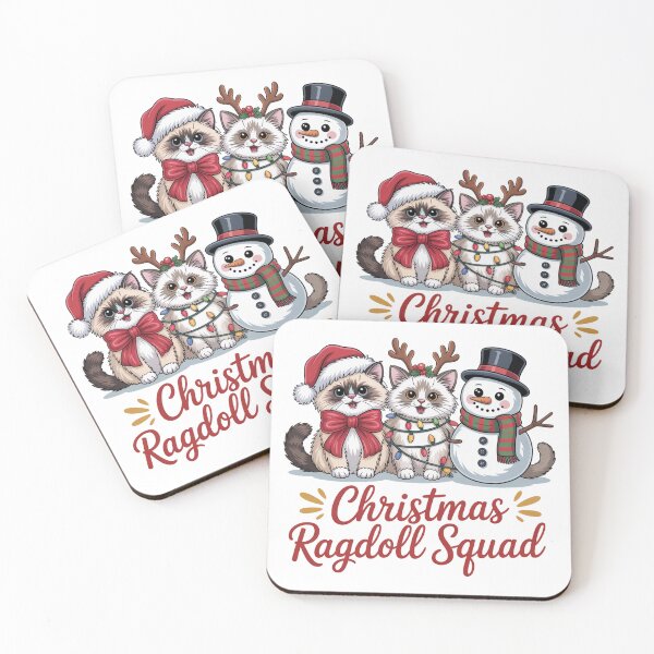 Item preview, Ragdoll cat merry Christmas Santa squad designed and sold by kaka8888.