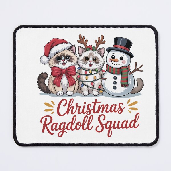 Item preview, Ragdoll cat merry Christmas Santa squad designed and sold by kaka8888.