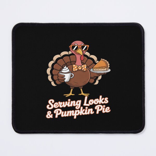 Item preview, Serving Looks & Pumpkin Pie Coffee Bow Thanksgiving Turkey designed and sold by velltoons.