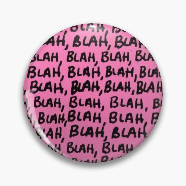 Item preview, Blah Blah Blah – Patrón de texto repetitivo en negrita rosa designed and sold by FiendDoll.