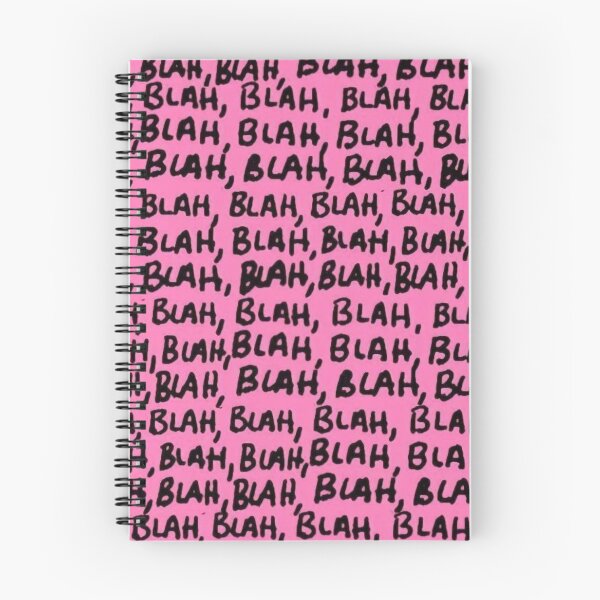 Artikelvorschau, Blah Blah Blah – Pinkes, fettes, sich wiederholendes Textmuster entworfen und verkauft von FiendDoll.