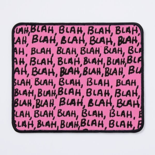 Item preview, Blah Blah Blah – Patrón de texto repetitivo en negrita rosa designed and sold by FiendDoll.