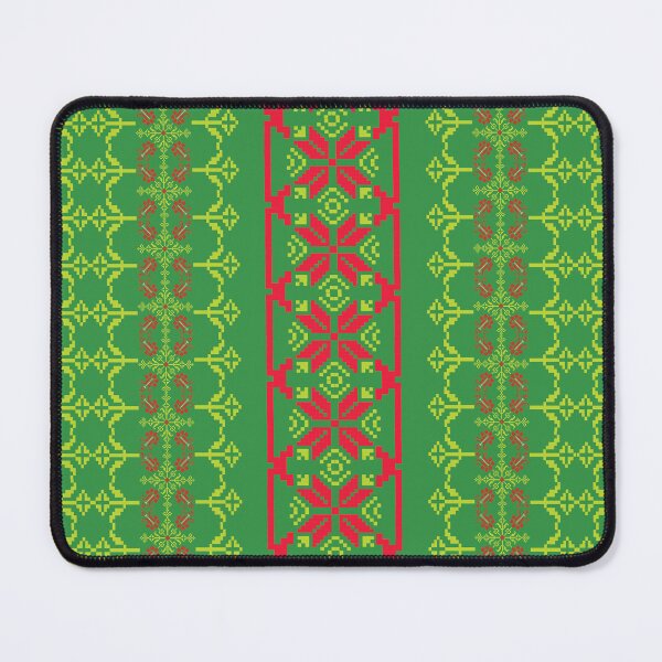 Item preview, Pixel art flower on Green background wallpaper oriental seamless pattern designed and sold by ChaReePat.