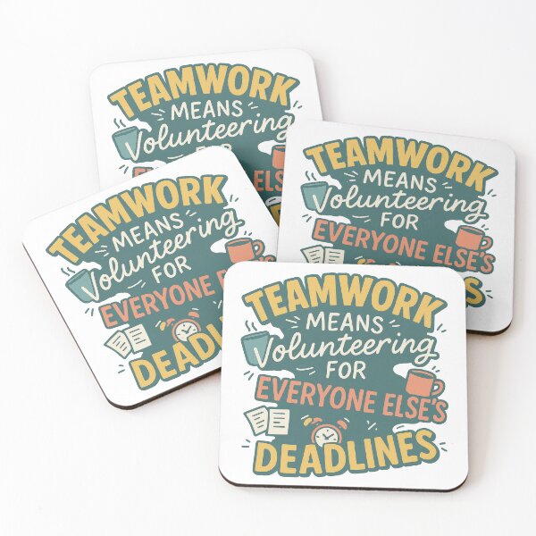 Item preview, Teamwork Means Volunteering – Funny Office Deadline Sticker designed and sold by inkoutninja.