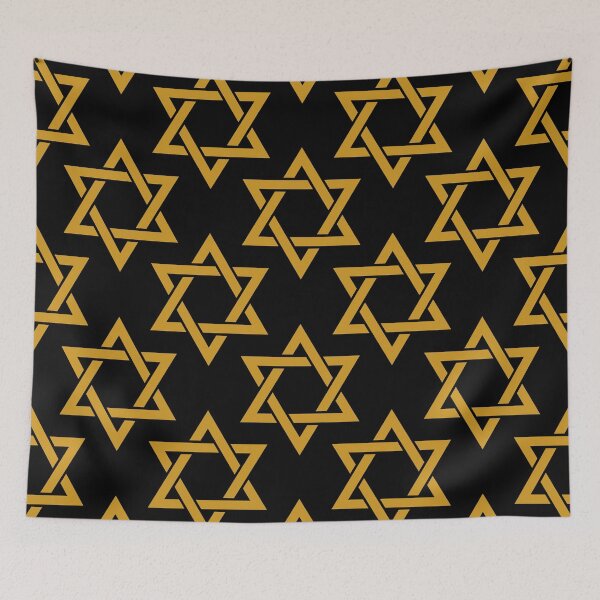 Item preview, Hanukkah Star Of David Golden And Black Pattern  designed and sold by DEC02.