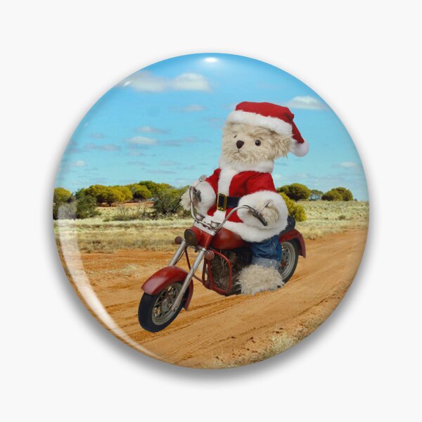 Item preview, Santa Teddy Bear rides motorbike in Desert designed and sold by Konjo-Photos.
